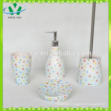 New fashion bath set ceramic toilet brush holder